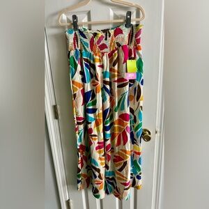 NWT Tabitha Brown Wide Leg by Crop Pants Women’s XL Smocked Waist Botanical